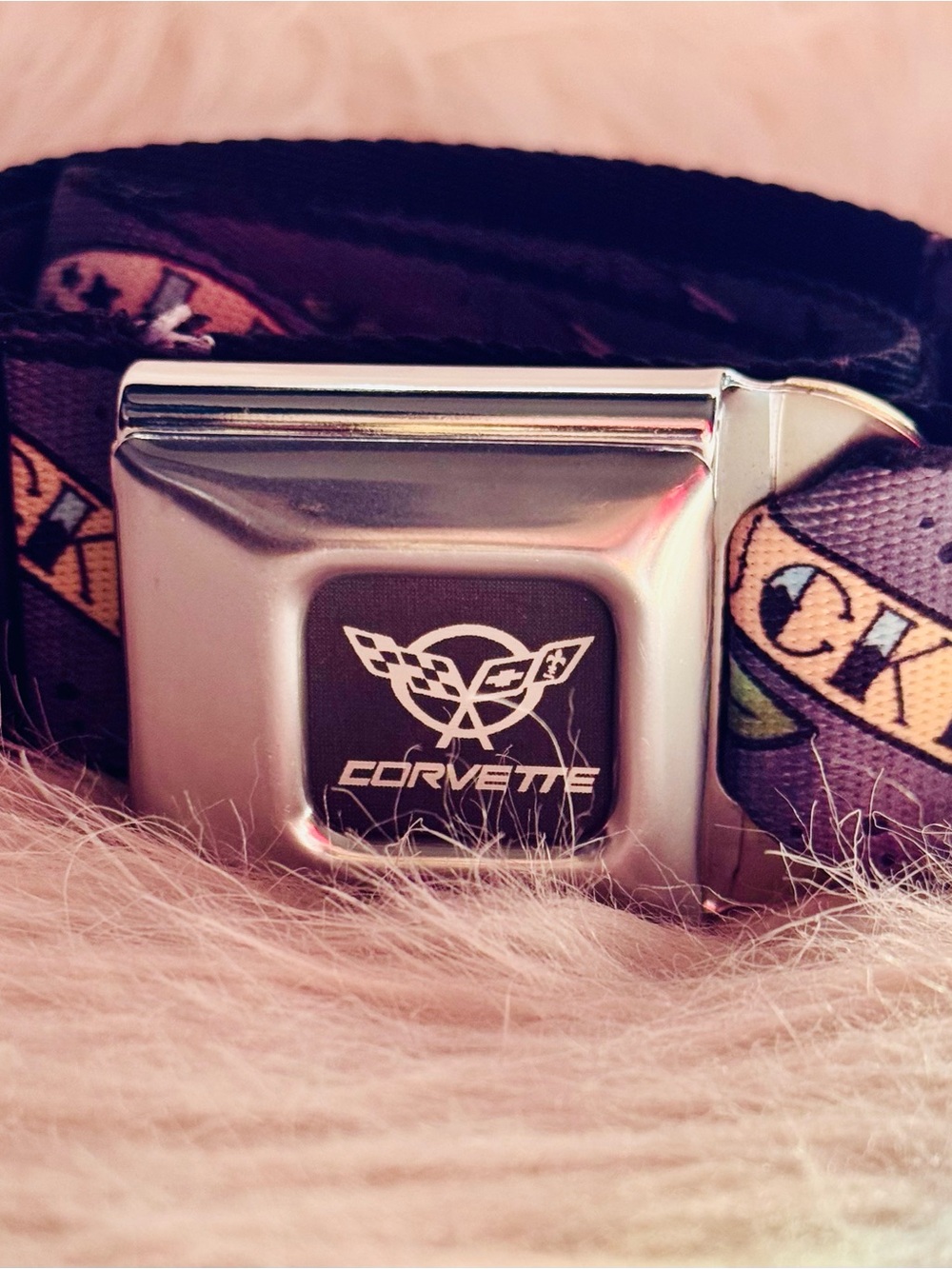 Buckle-Down Belt Corvette w/“Lucky” Dice